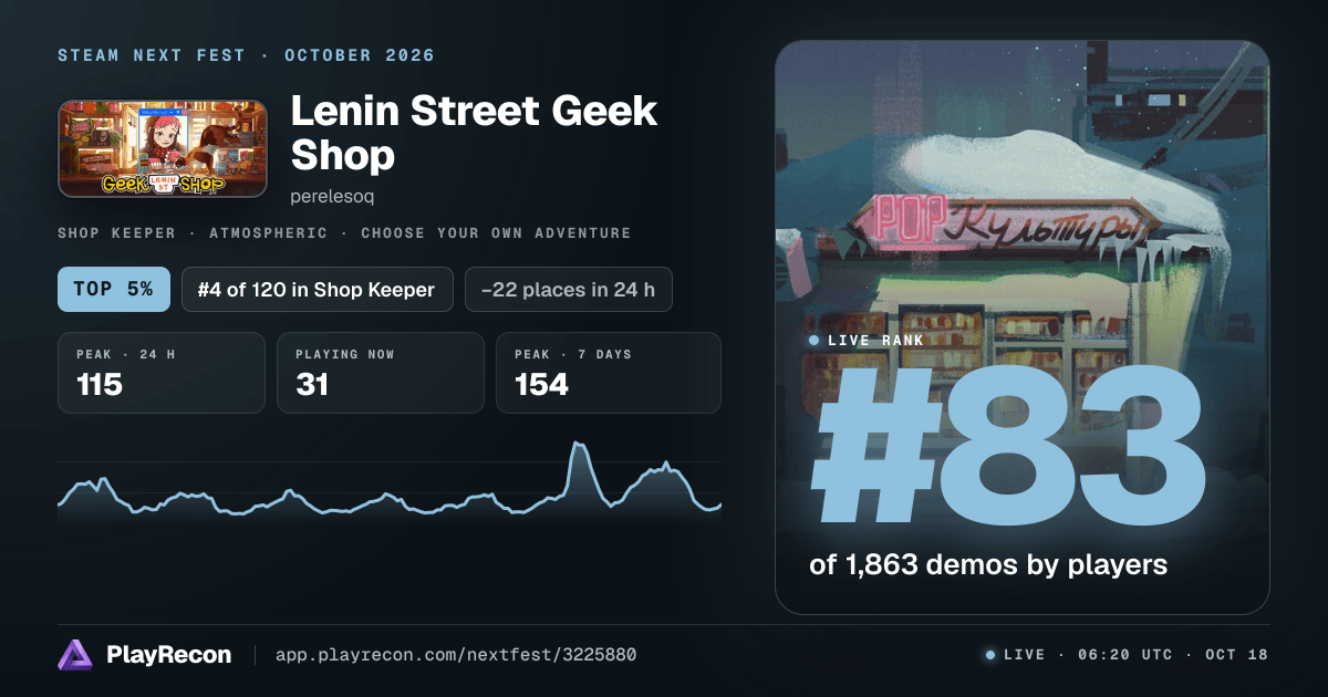 Lenin Street Geek Shop in Steam Next Fest
