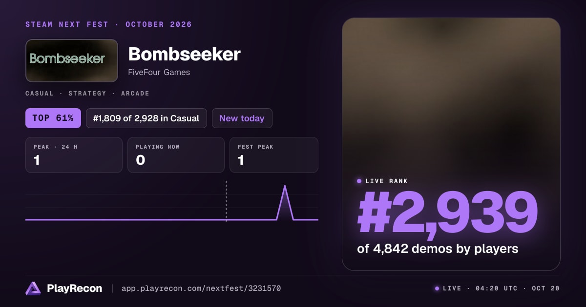 Bombseeker allo Steam Next Fest