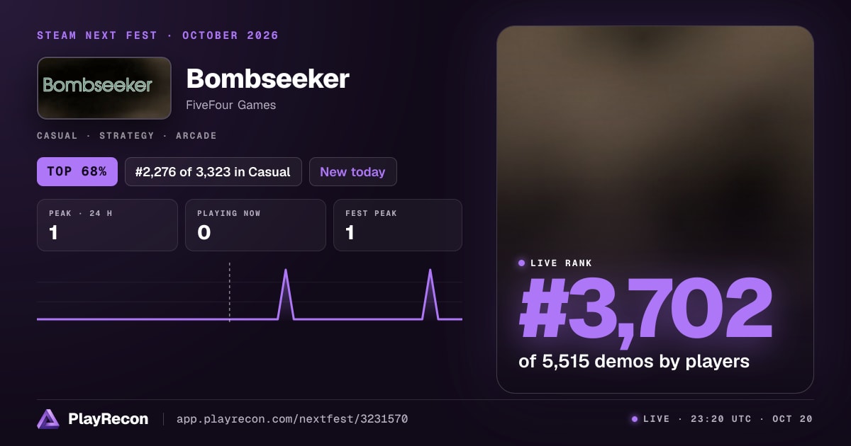Bombseeker in Steam Next Fest
