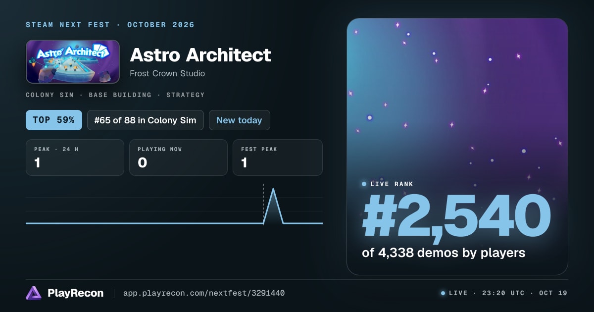 Astro Architect in Steam Next Fest