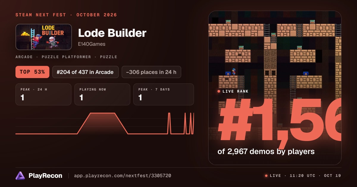 Lode Builder im Steam Next Fest