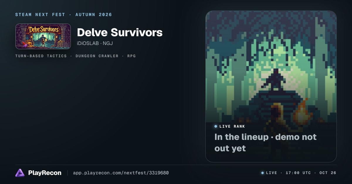 Delve Survivors en el Steam Next Fest