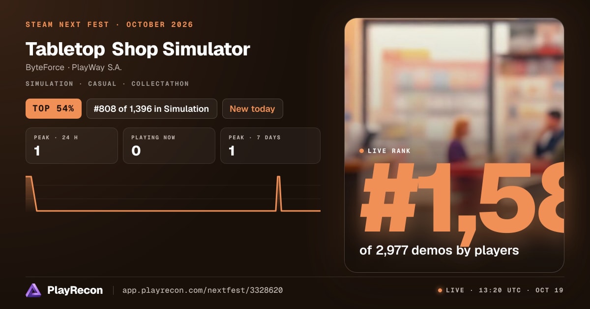 Tabletop Shop Simulator на Steam Next Fest