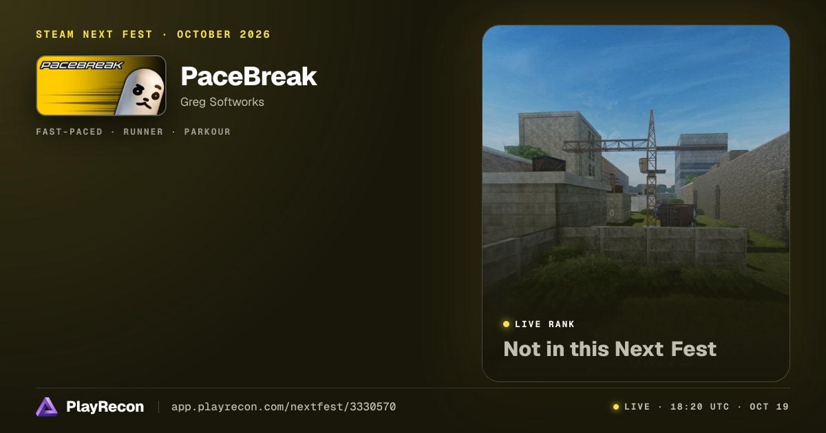 PaceBreak im Steam Next Fest