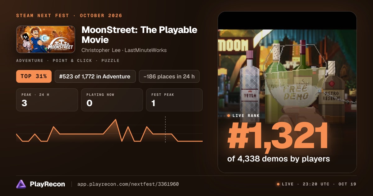 MoonStreet: The Playable Movie in Steam Next Fest