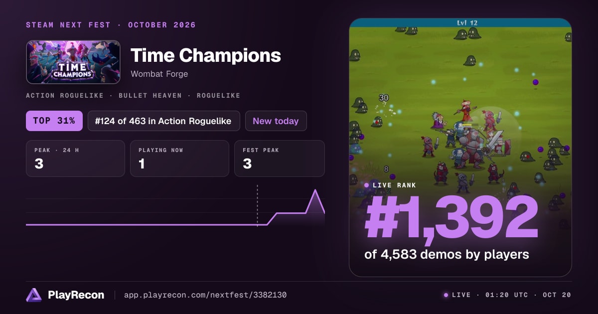 Time Champions на Steam Next Fest
