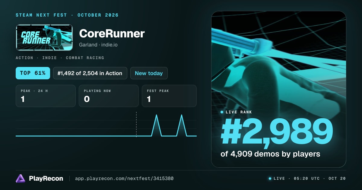 CoreRunner in Steam Next Fest
