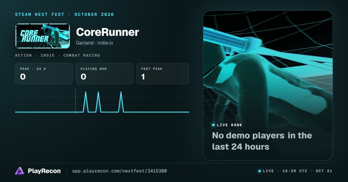 CoreRunner au Steam Next Fest