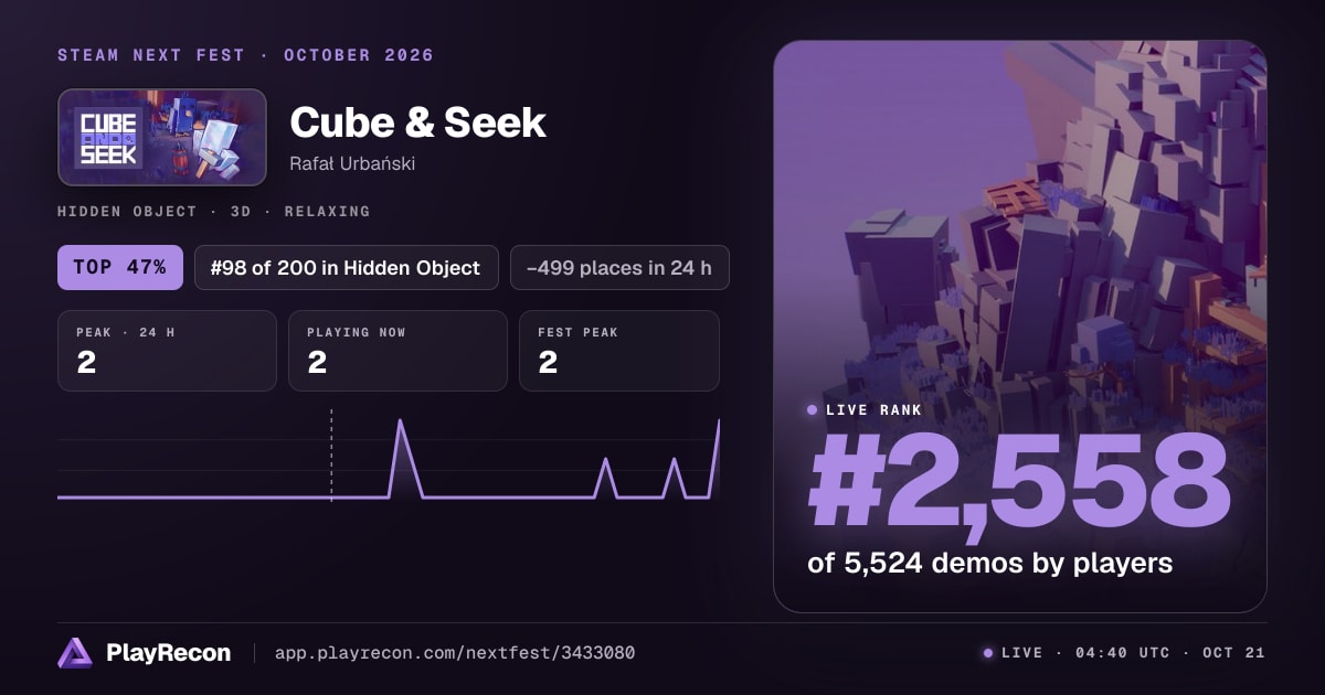 Cube & Seek au Steam Next Fest