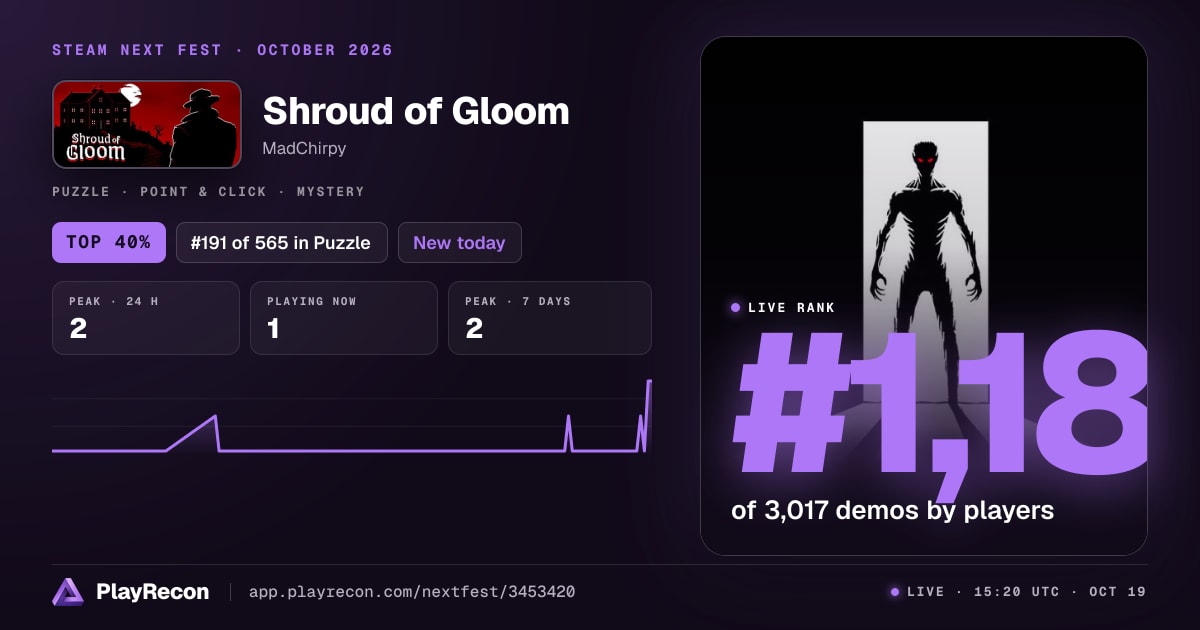 Shroud of Gloom au Steam Next Fest