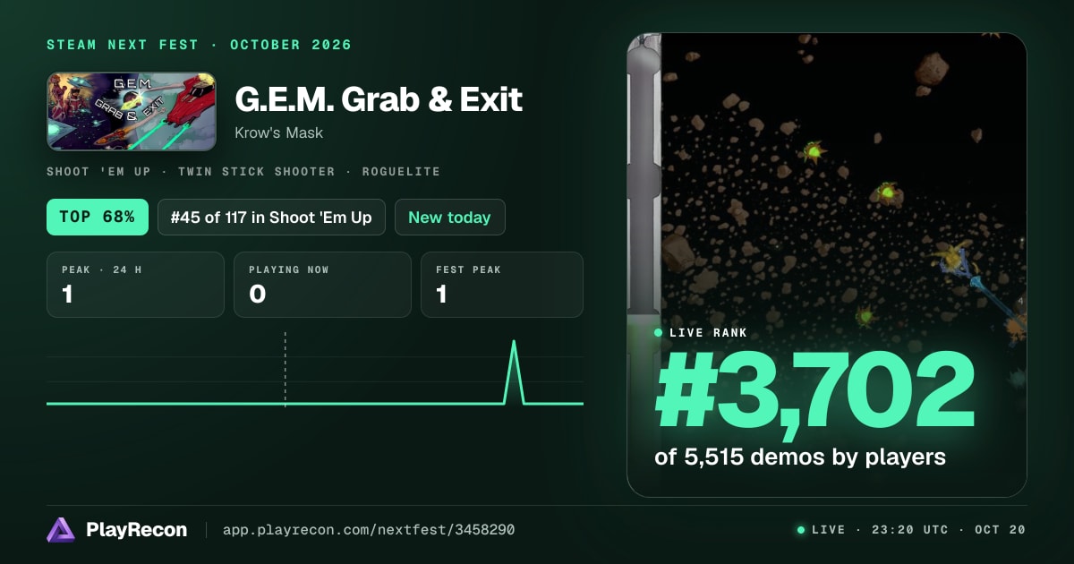 G.E.M. Grab & Exit en el Steam Next Fest