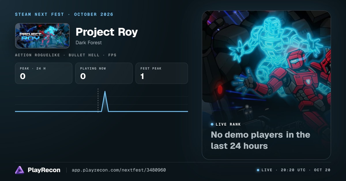 Project Roy in Steam Next Fest