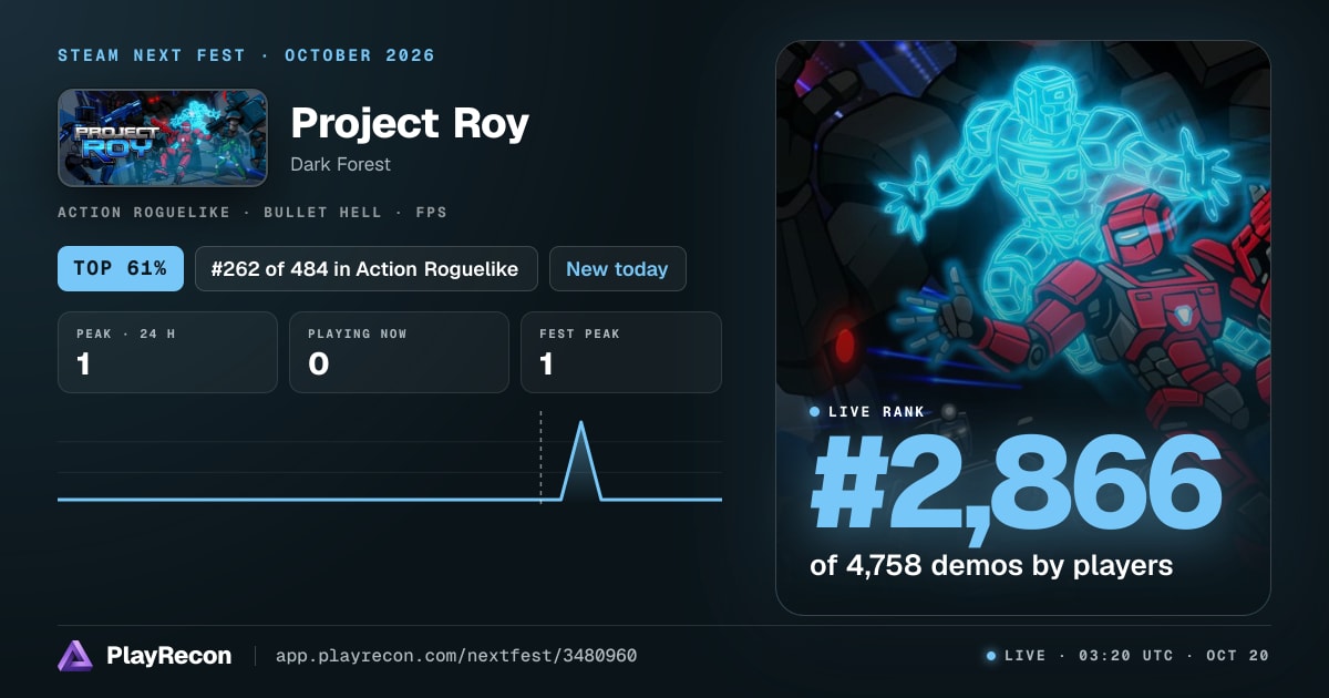 Project Roy im Steam Next Fest