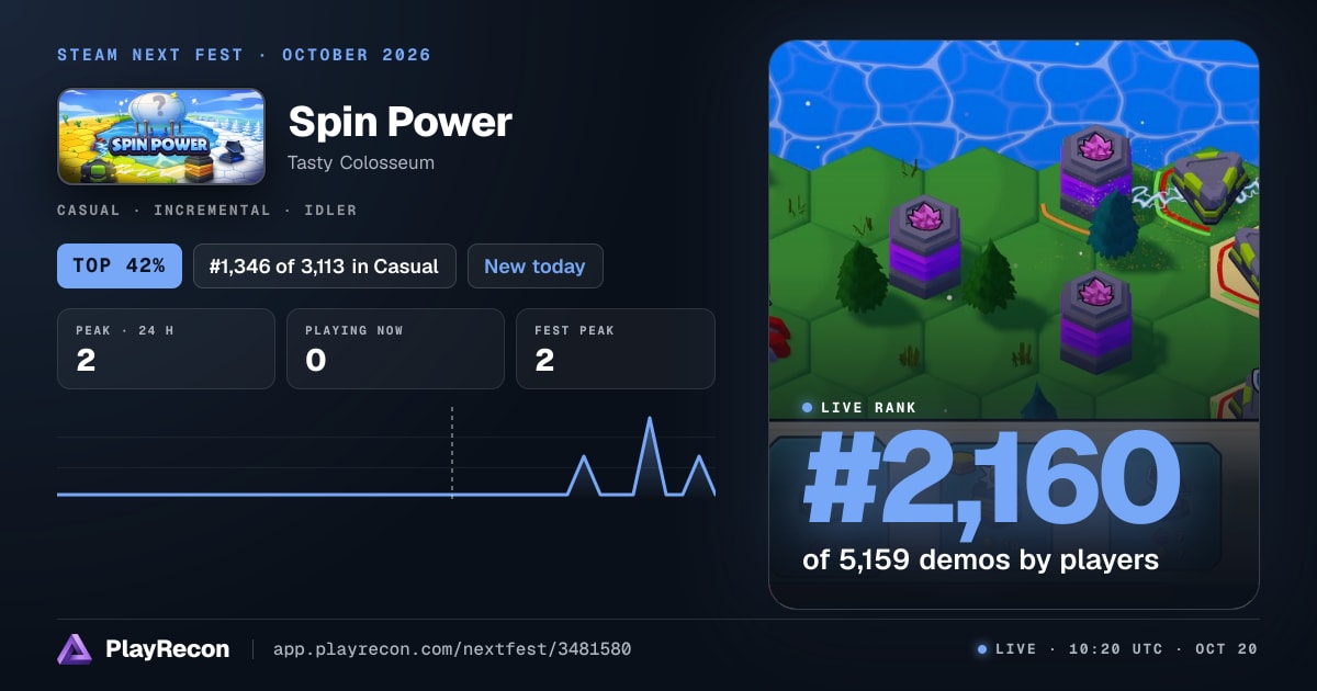 Spin Power in Steam Next Fest
