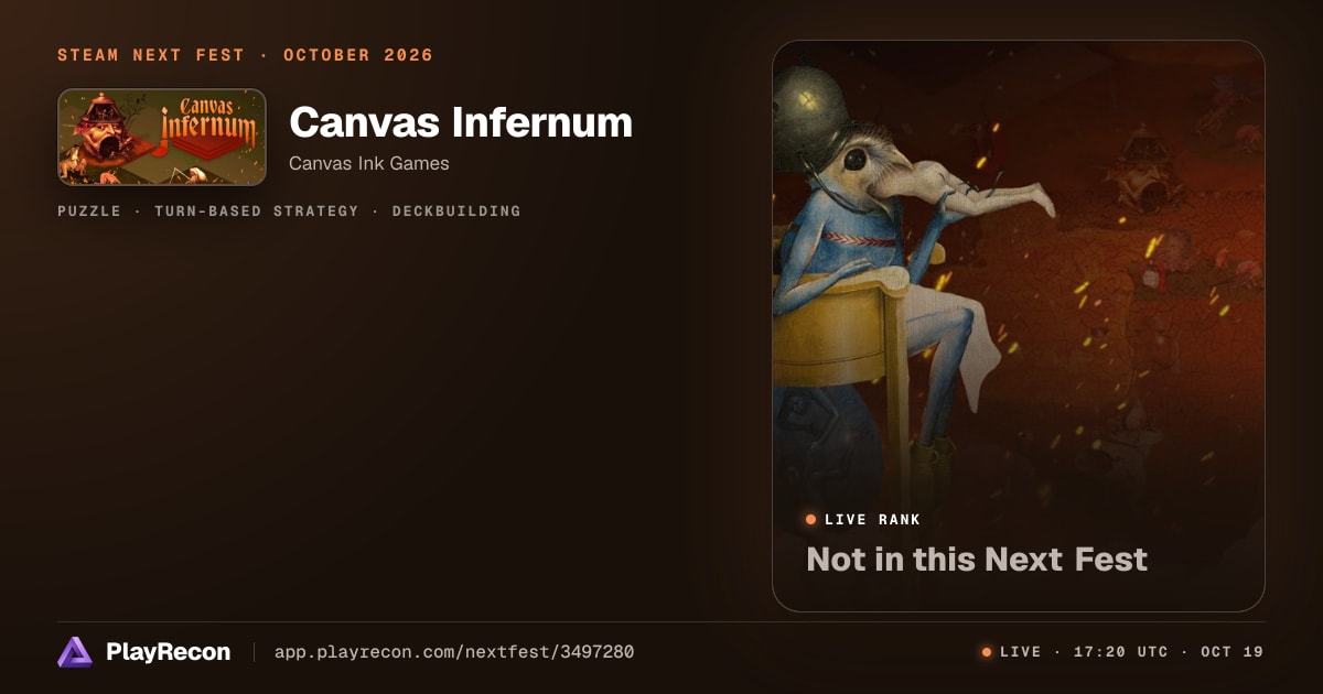 Canvas Infernum in Steam Next Fest