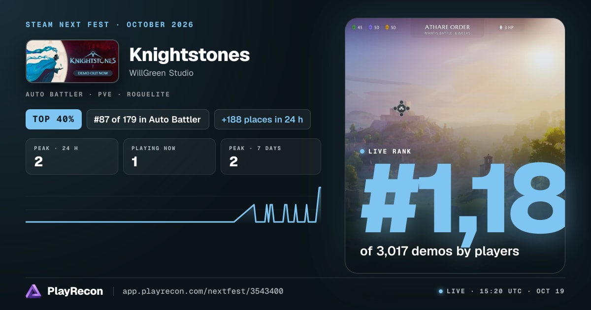 Knightstones in Steam Next Fest