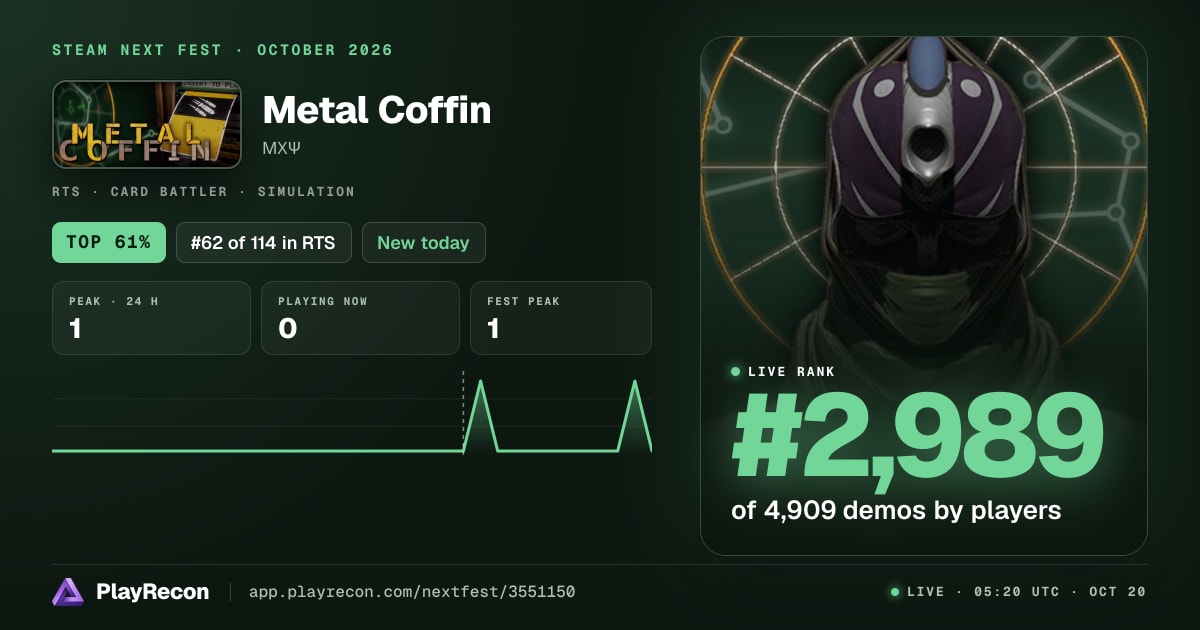 Metal Coffin in Steam Next Fest
