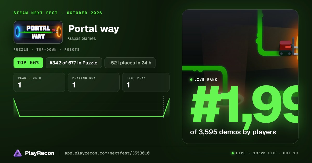 Portal way in Steam Next Fest