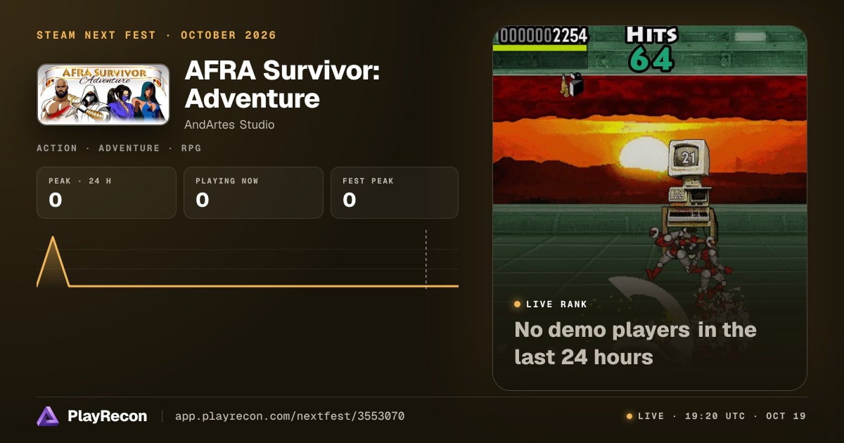 AFRA Survivor: Adventure im Steam Next Fest