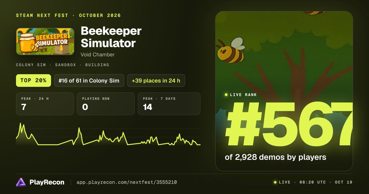 Beekeeper Simulator in Steam Next Fest