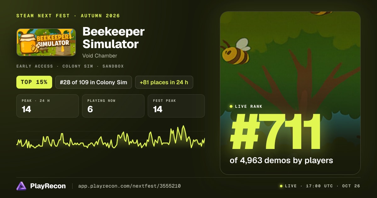 Beekeeper Simulator au Steam Next Fest