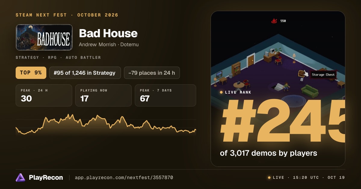 Bad House in Steam Next Fest