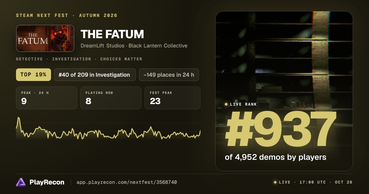 THE FATUM en el Steam Next Fest