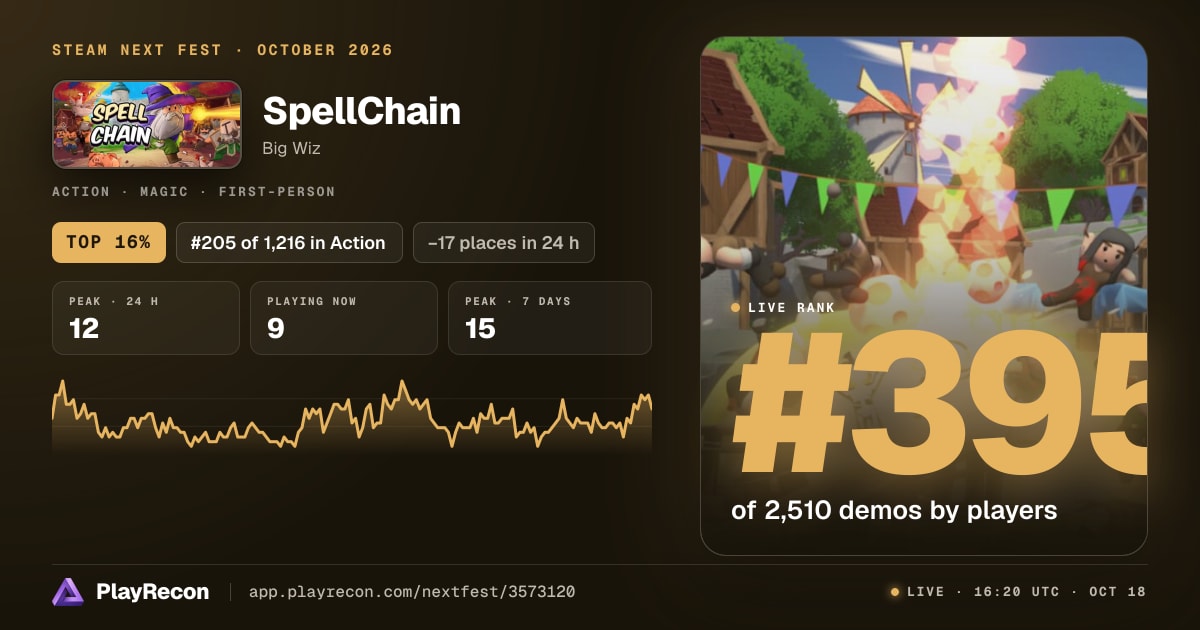 SpellChain au Steam Next Fest