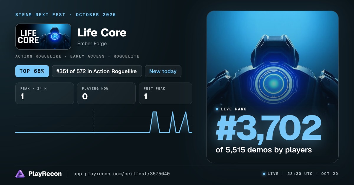 Life Core in Steam Next Fest