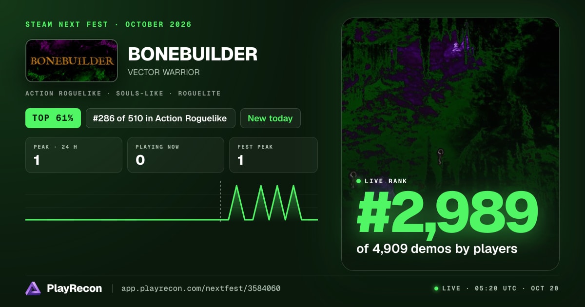 BONEBUILDER in Steam Next Fest