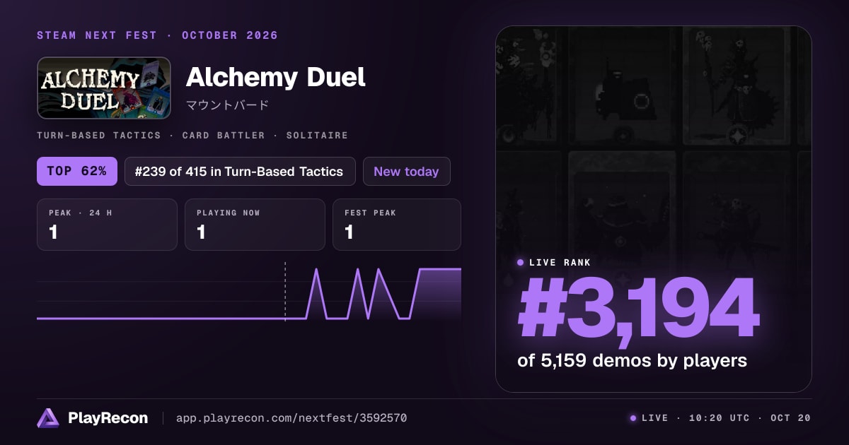 Alchemy Duel en el Steam Next Fest