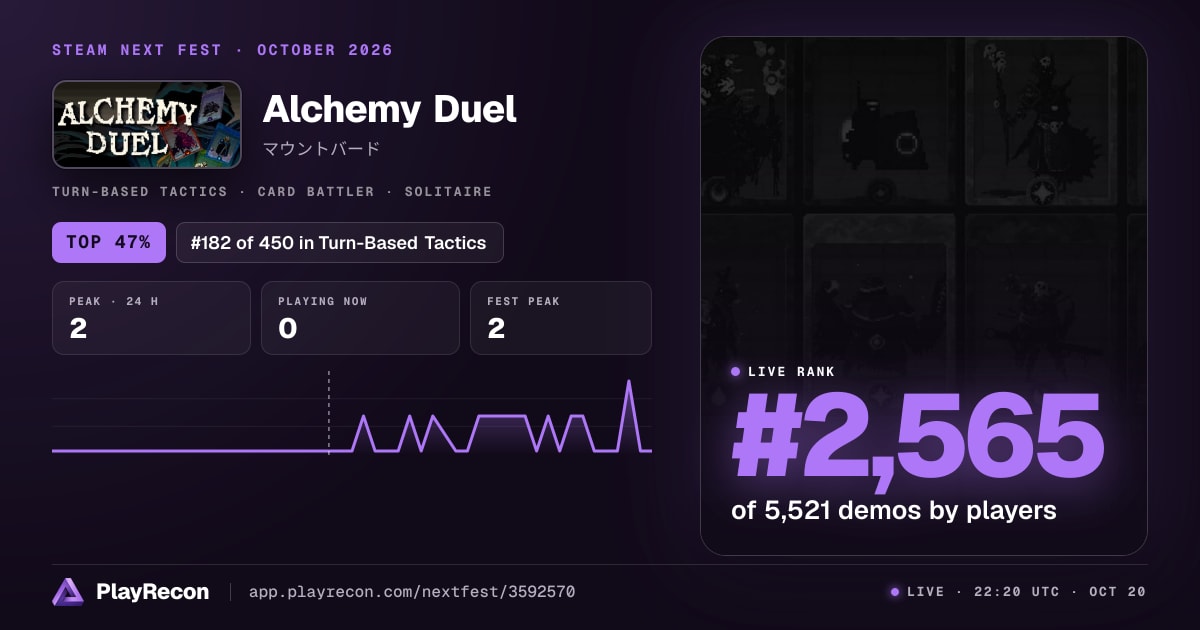 Alchemy Duel in Steam Next Fest