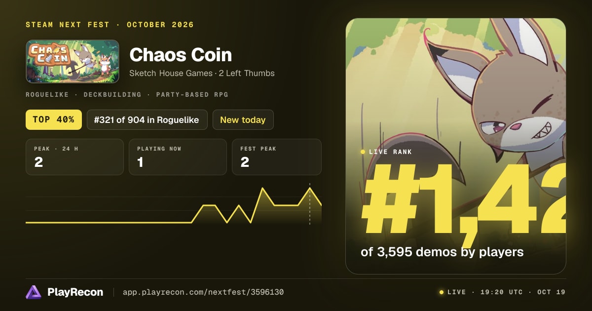 Chaos Coin in Steam Next Fest