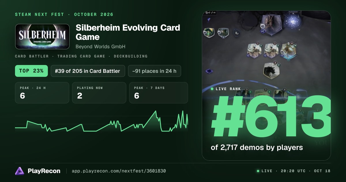 Silberheim Evolving Card Game au Steam Next Fest