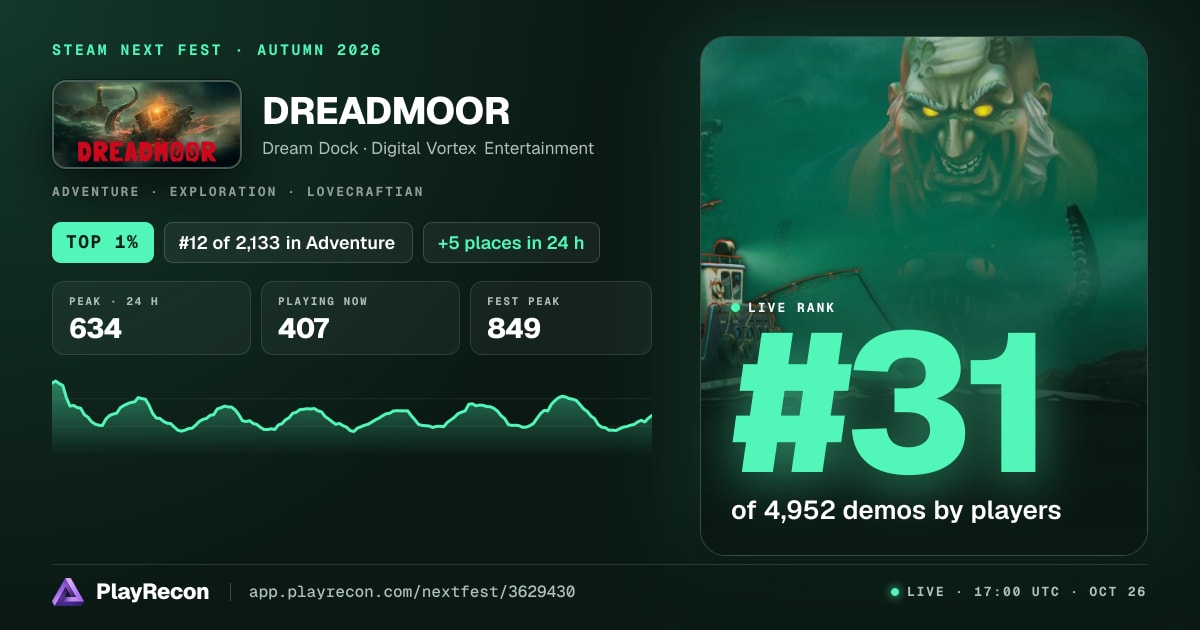 DREADMOOR in Steam Next Fest