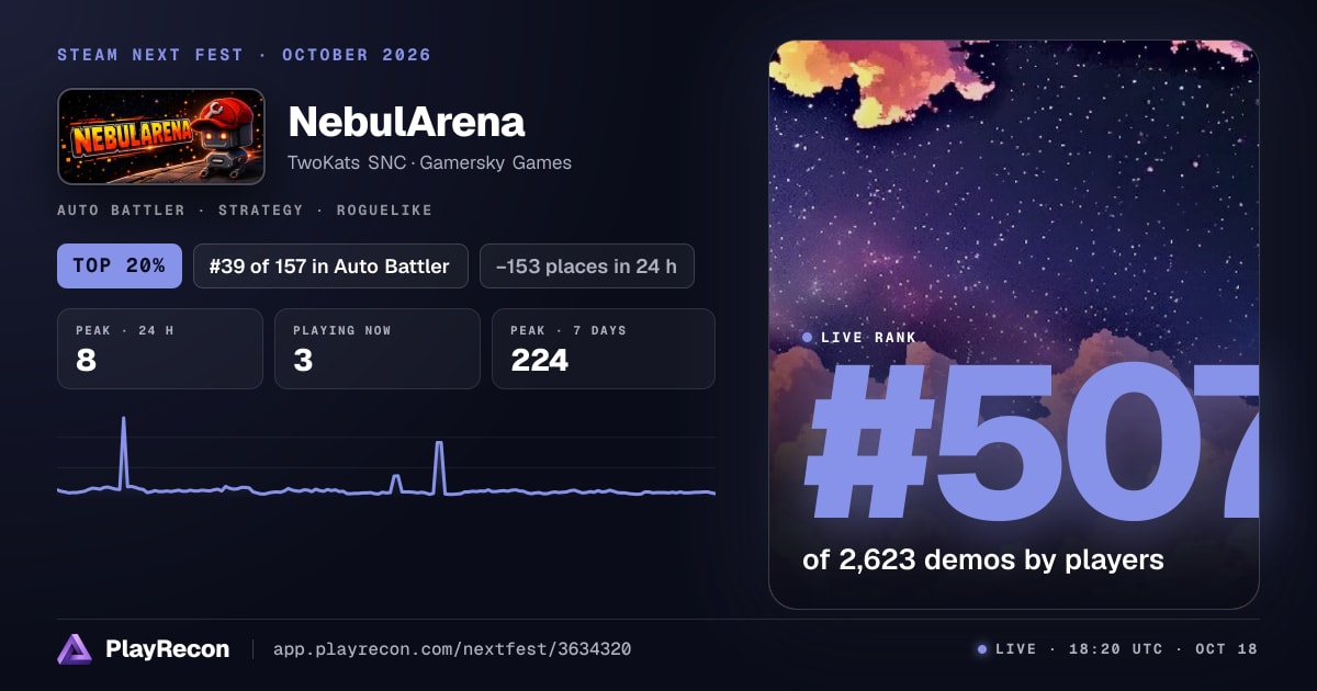 NebulArena in Steam Next Fest