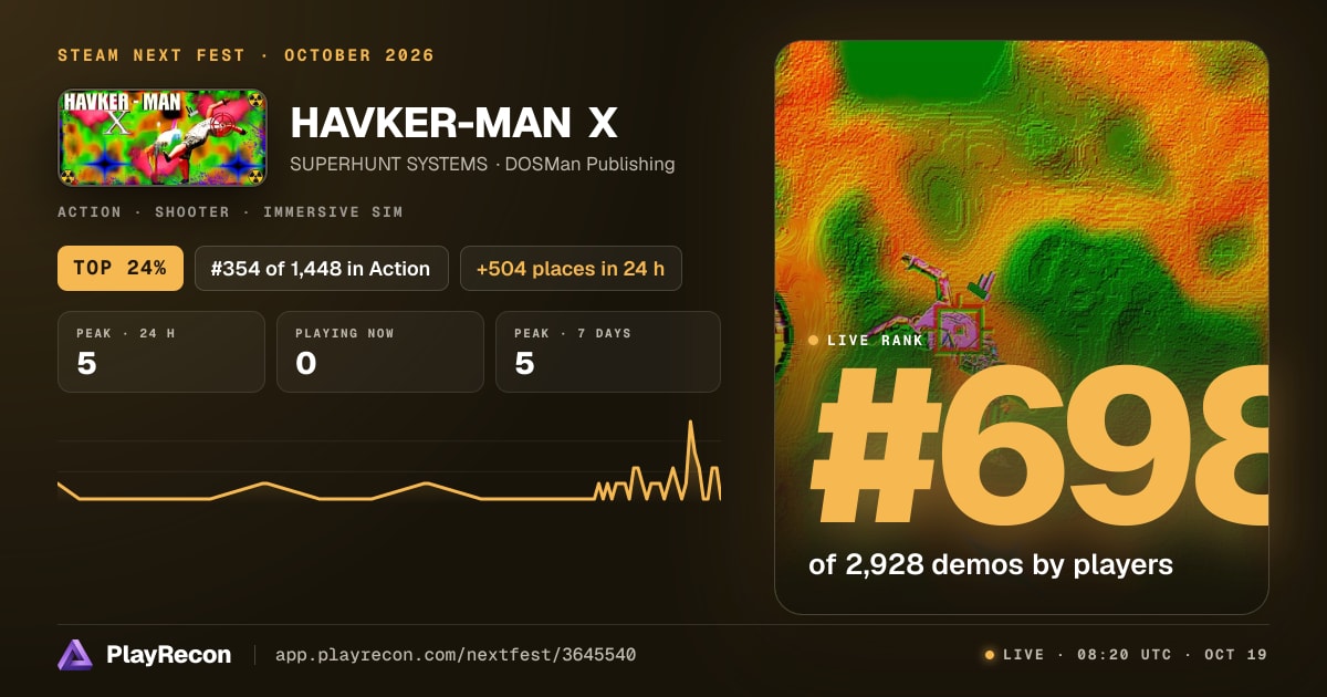 HAVKER-MAN X in Steam Next Fest