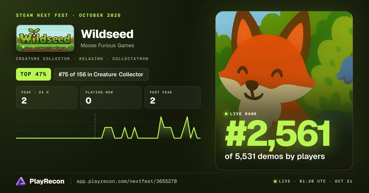 Wildseed на Steam Next Fest