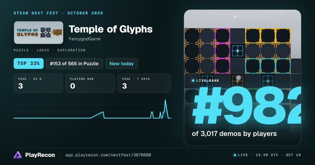 Temple of Glyphs in Steam Next Fest