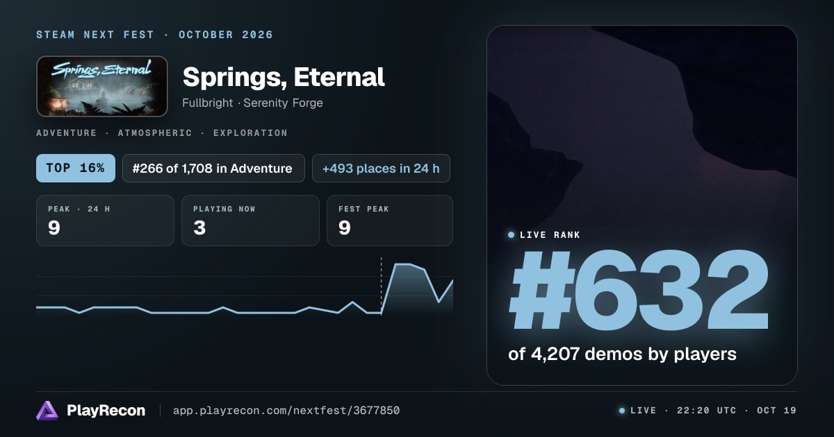 Springs, Eternal in Steam Next Fest