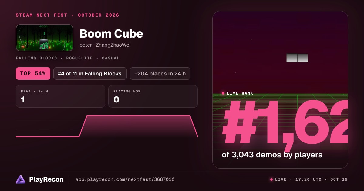 Boom Cube in Steam Next Fest