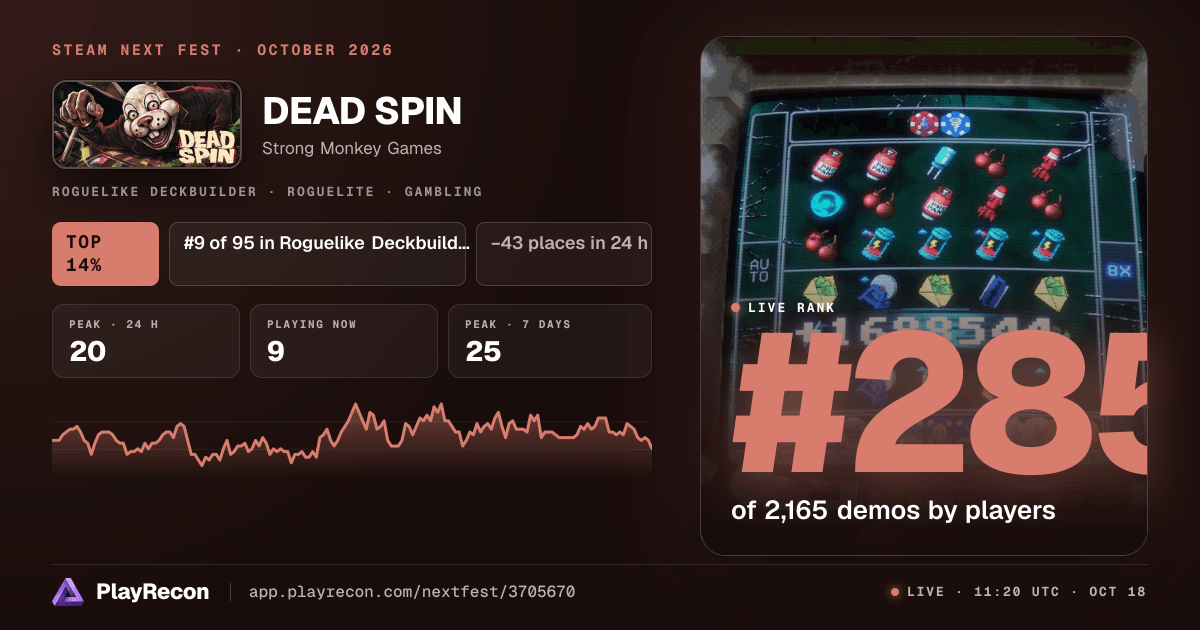DEAD SPIN im Steam Next Fest