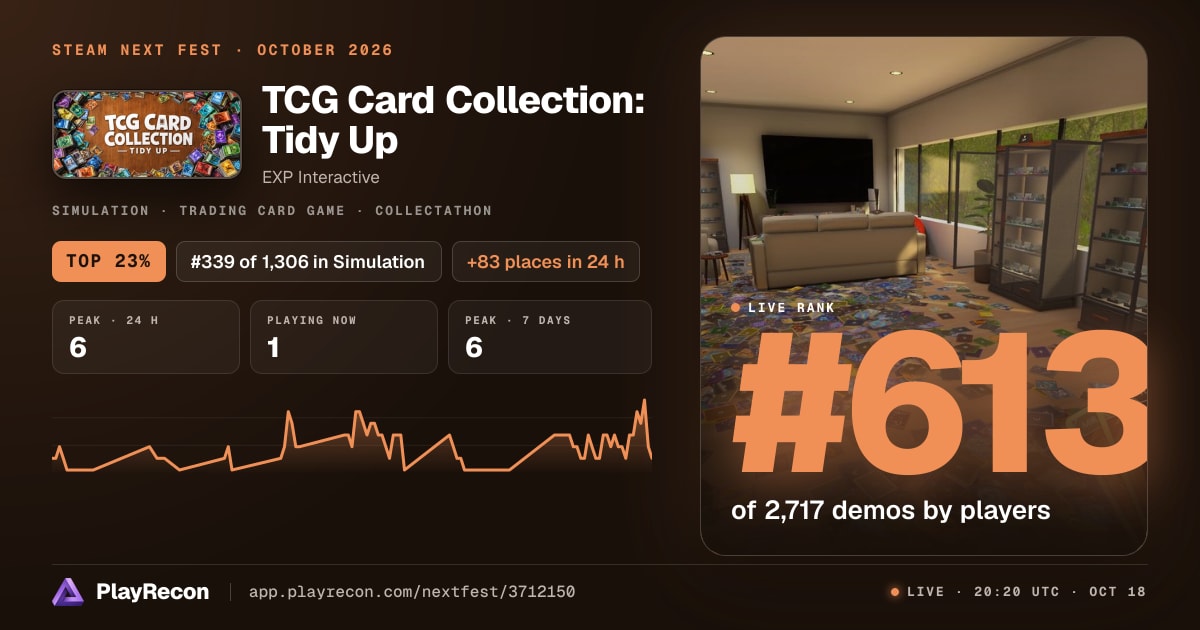 TCG Card Collection: Tidy Up in Steam Next Fest