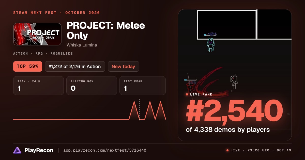 PROJECT: Melee Only in Steam Next Fest