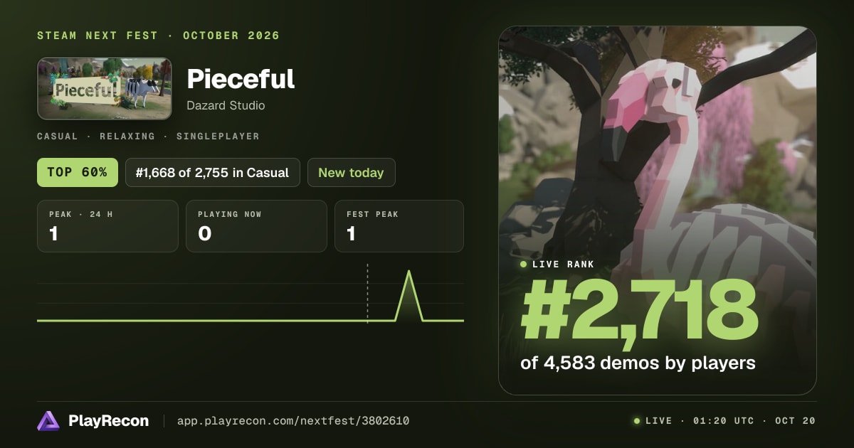 Pieceful на Steam Next Fest