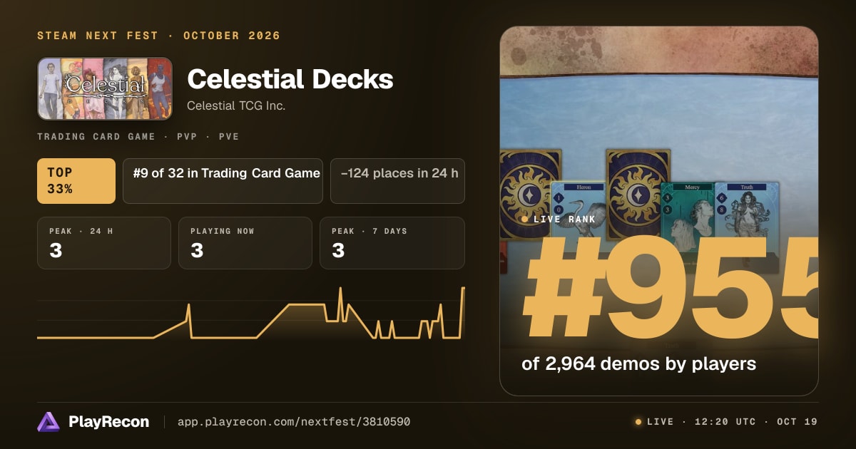 Celestial Decks in Steam Next Fest