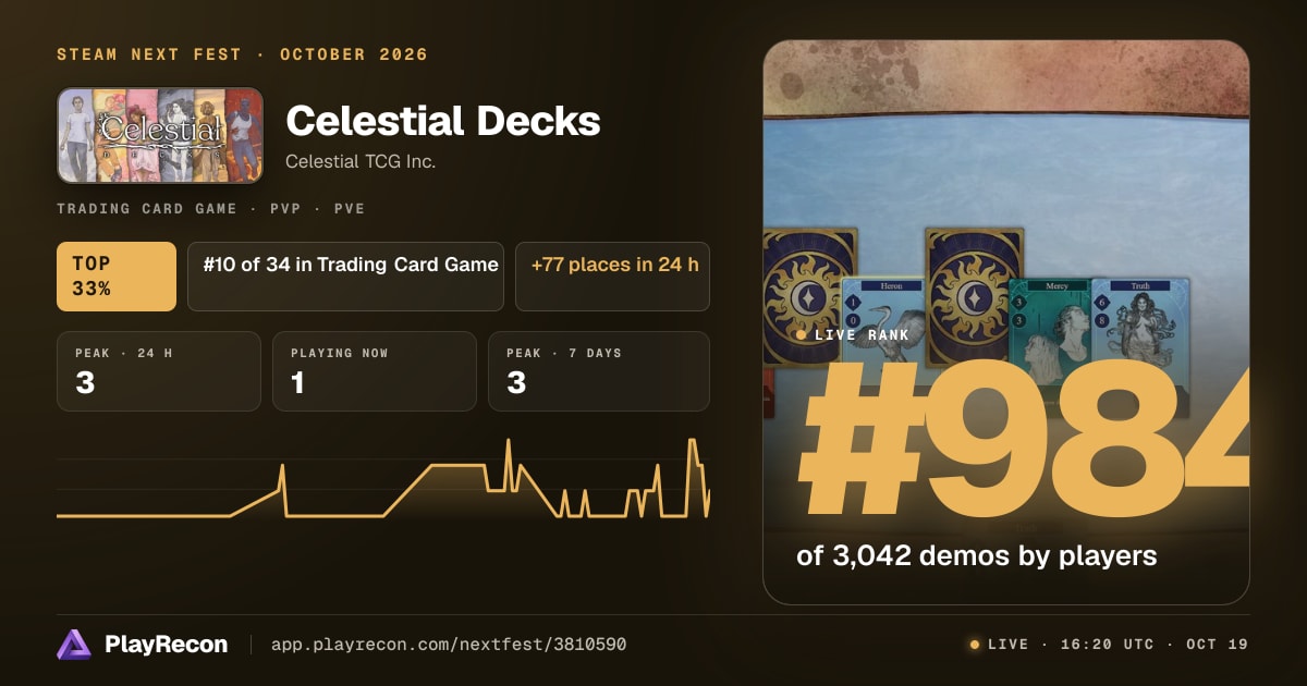 Celestial Decks im Steam Next Fest