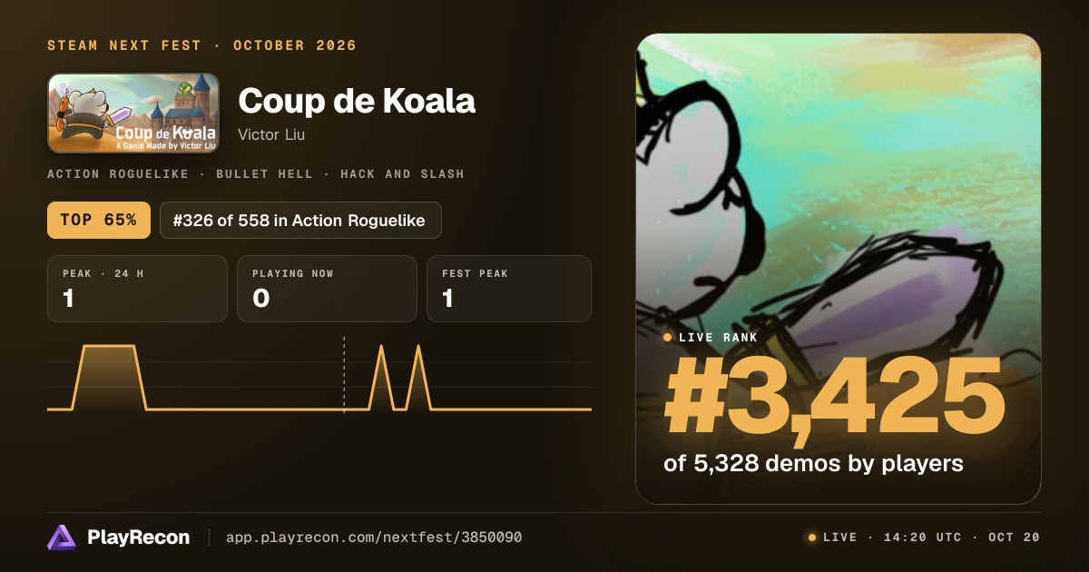 Coup de Koala in Steam Next Fest