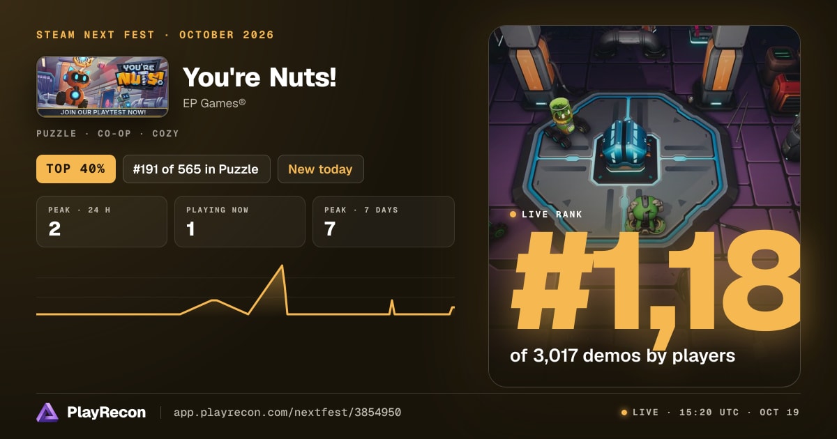You're Nuts! in Steam Next Fest