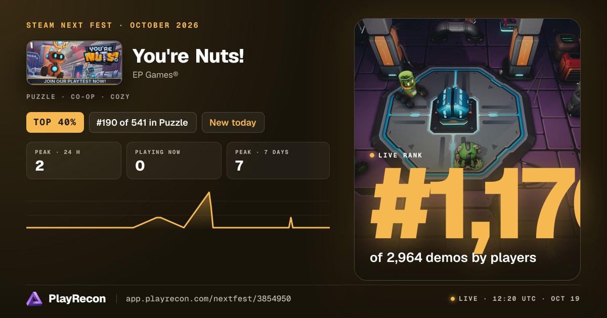 You're Nuts! im Steam Next Fest